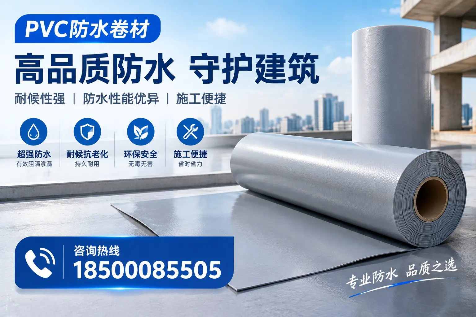PVC防水卷材的防水效果评测，适合汕头的科学依据